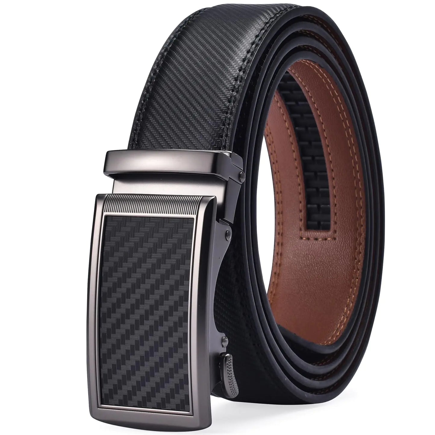 Men Belts Leather Male Slide Ratchet Work Dress Strap w Interchangeable Buckle Beltox