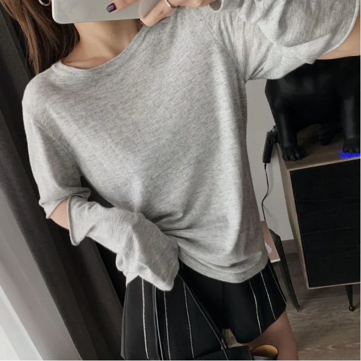 Long Sleeve T-Shirt, Knit Sweater Hoodie