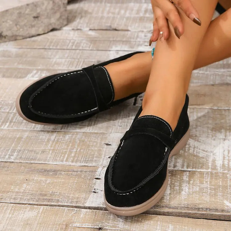 2023 Women's Slip-On Loafers Retro Casual Shoes
