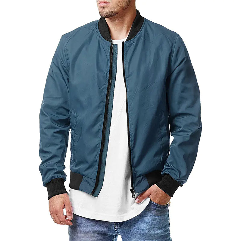 Men's Oversized Bomber Jacket for Spring and Autumn