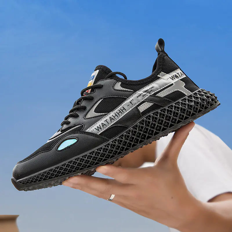 Breathable Casual White Sneakers for Men