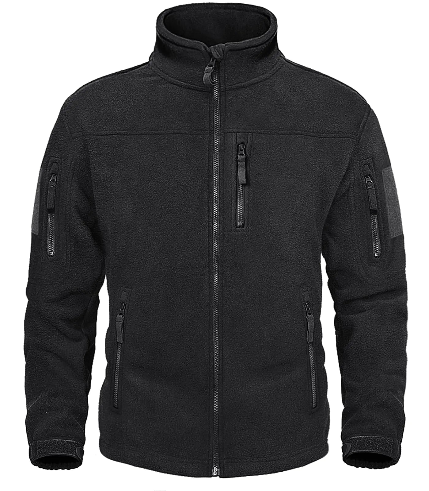 MAGNIVIT Work Jackets for Men Fleece Jacket Winter Jacket Full Zip Softshell Tactical Jackets Hunting Jackets Snow Jackets Black M