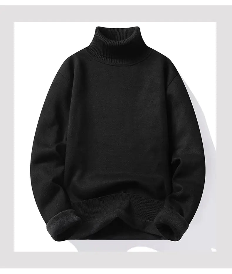 Plush High-Neck Sweater for Men