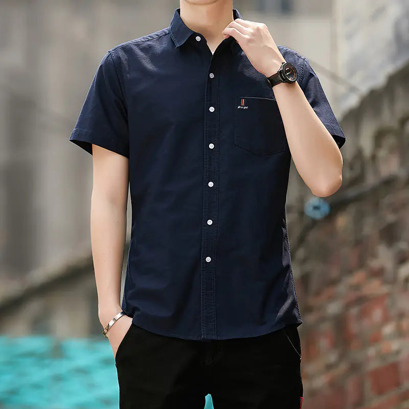 חולצת קיץ קצרה עם שרוולים ארוכים לגברים