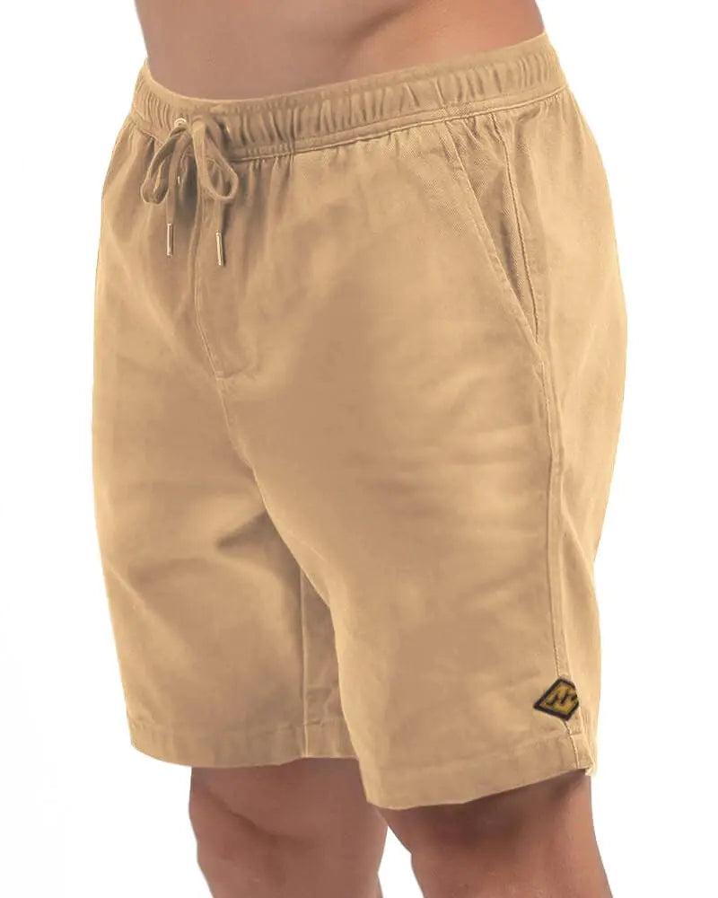 Billabong Big and Tall Shorts for Men – Casual Lounge Cotton Stretch Shorts Loose Fit Baggy Oversized Shorts Khaki
