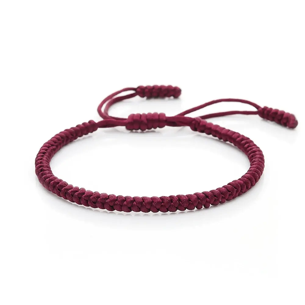 Multi-Color Hand-Woven Lucky Knot Couple Bracelet