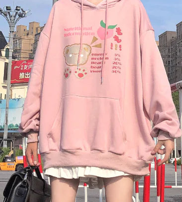 Japanese Cartoon Print Velvet Sweater for Women