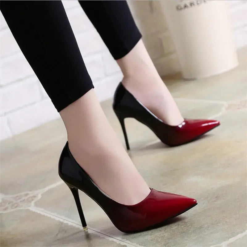 Gradient Color Stiletto High Heels - Single Shoe