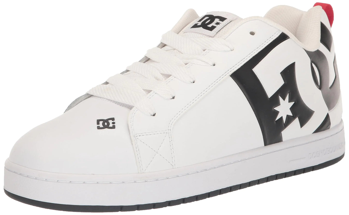 DC Mens Court Graffik SQ Low Top Casual Skate Shoe White/Black/Black 8.5
