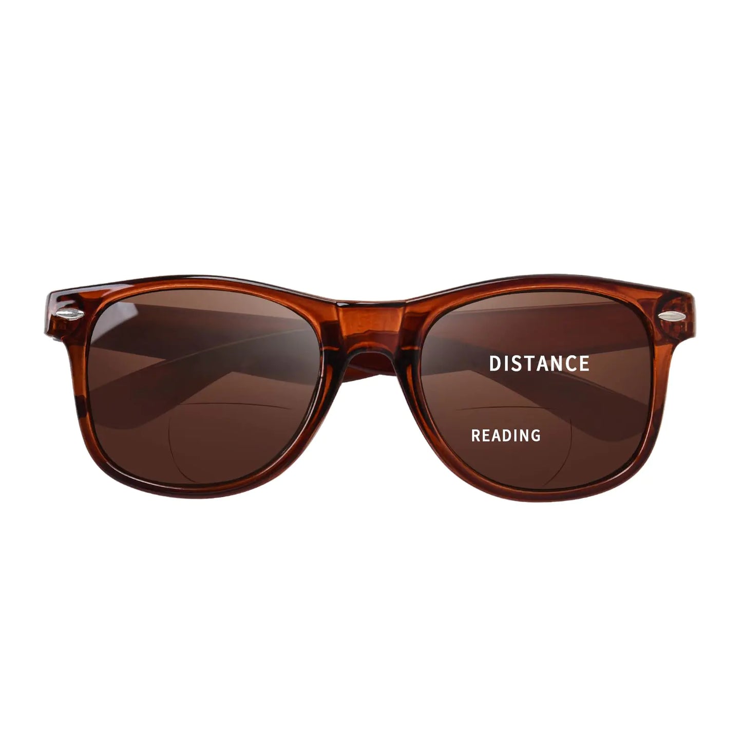 FONHCOO Bifocal Sunglasses for Women Men Classic Sunglasses Readers Outdoor Reading Sunglasses with UV400 Protection(Brown 2.5)