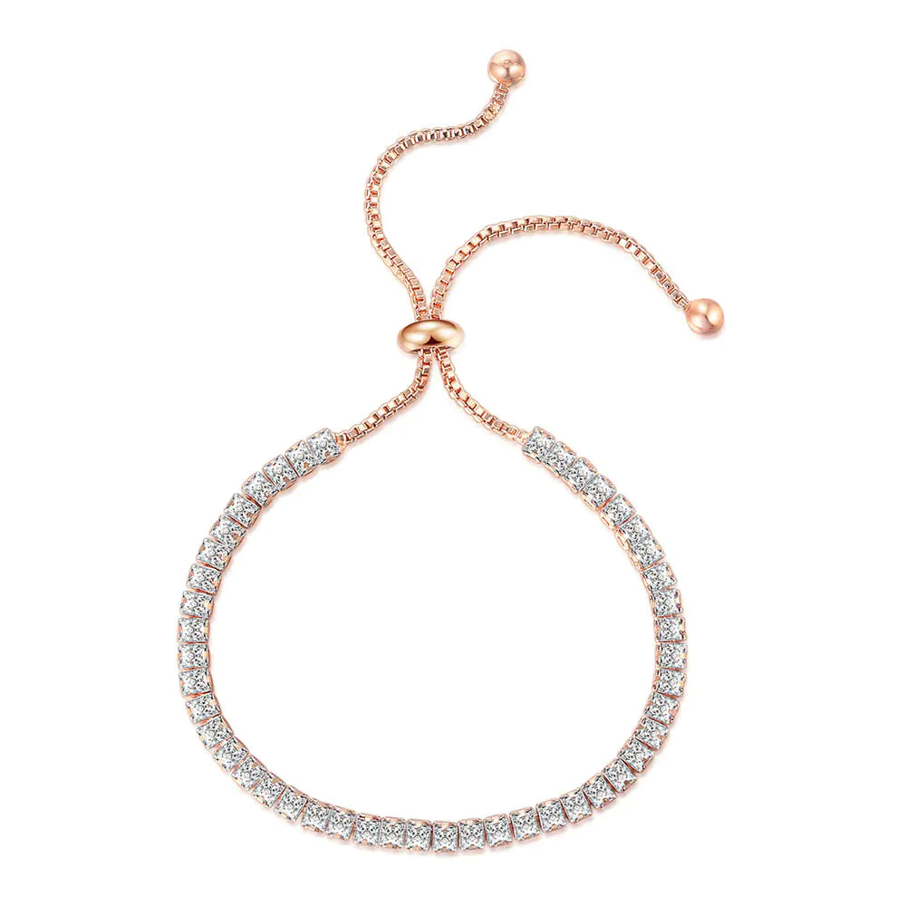 Simple Single Row Diamond Bracelet for Women