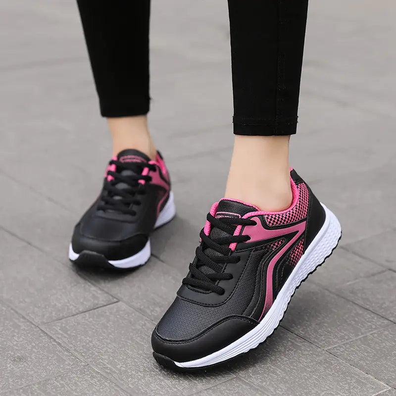 Breathable Flat Sports Shoes for Women - Comfortable Travel