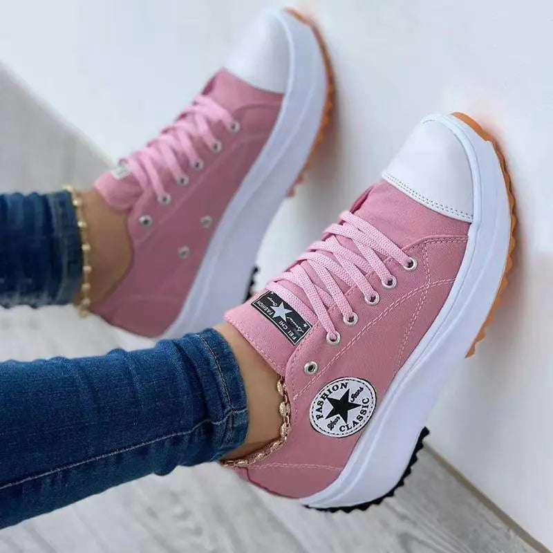 Breathable High Top Canvas Shoes for Women