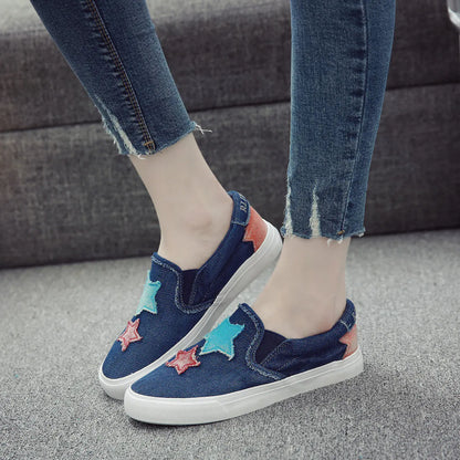 Canvas Slip-On Shoes for Students - Flat Casual Style