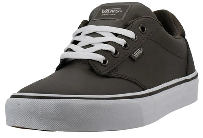 Vans Mens Atwood Deluxe Sneaker 2-Tone Leather Gray 7.5 M US