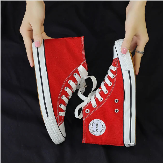 Casual High-Top Canvas Sneakers