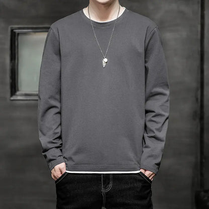 Men's Long-sleeved Casual Two-piece T-shirt
