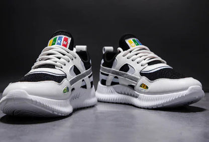 Breathable Casual White Sneakers for Men