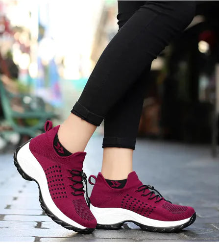 Women's Large-Size Breathable Sock Sneakers