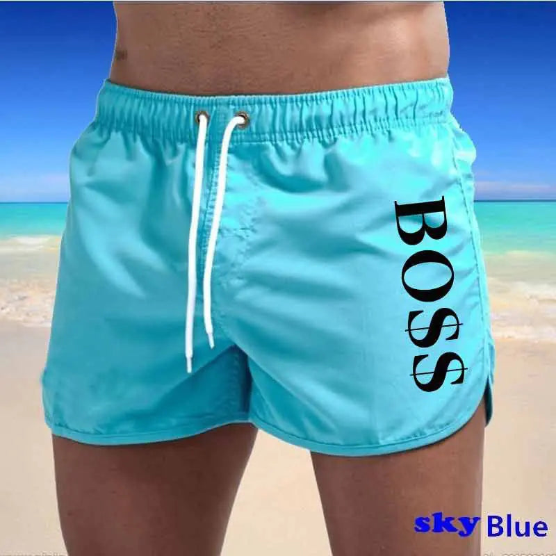 Men's Fashion Beach Shorts - Multi-Color Polyester Shorts