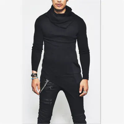 Unbalance Hem Long Sleeve Hoodies for Men 5XL