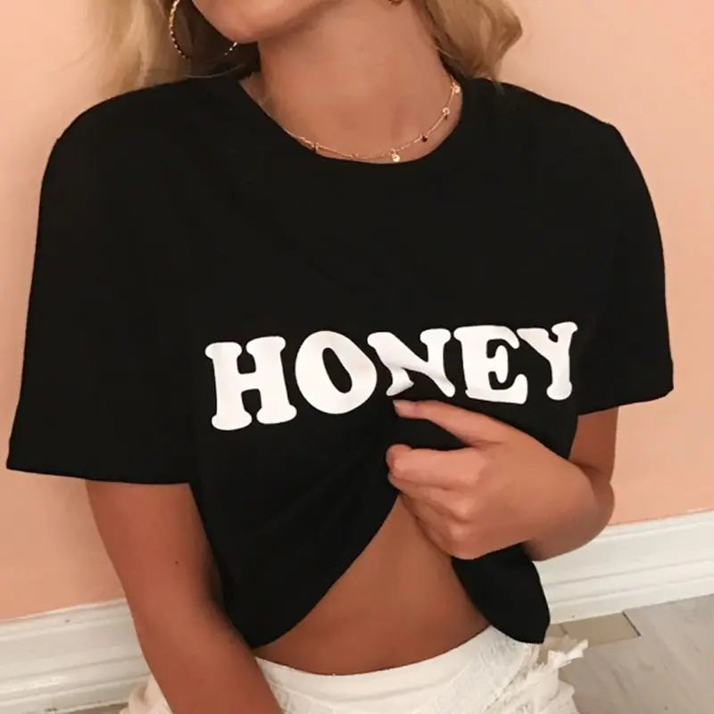 HONEY Graphic Letter T-Shirt