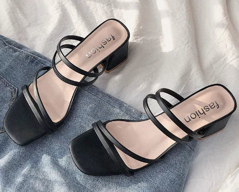 Fairy Wind Mid-Heel Thick Heel Sandals for Women
