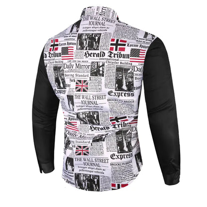 Casual Retro Polyester Shirt for Men