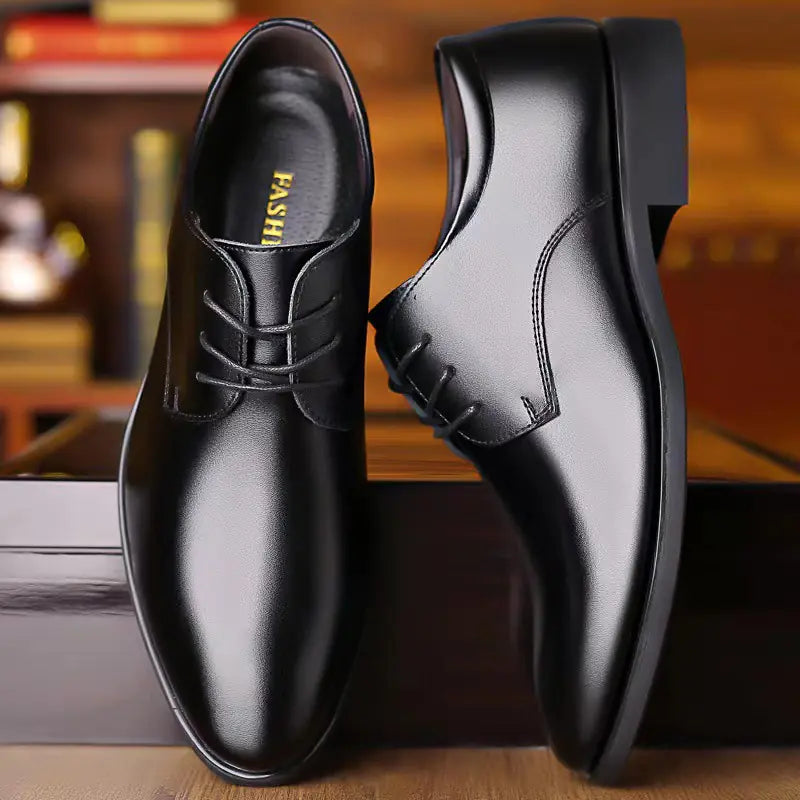 Men's Business Casual Leather Shoes for Office and Weddings