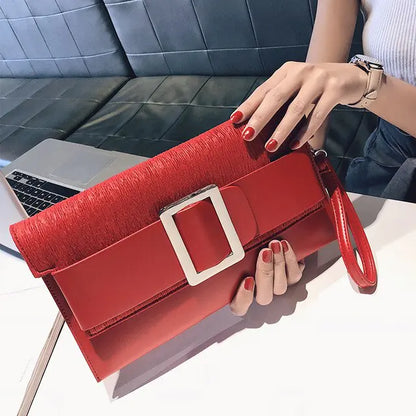 Luxury Leather Evening Clutch Bag for Women