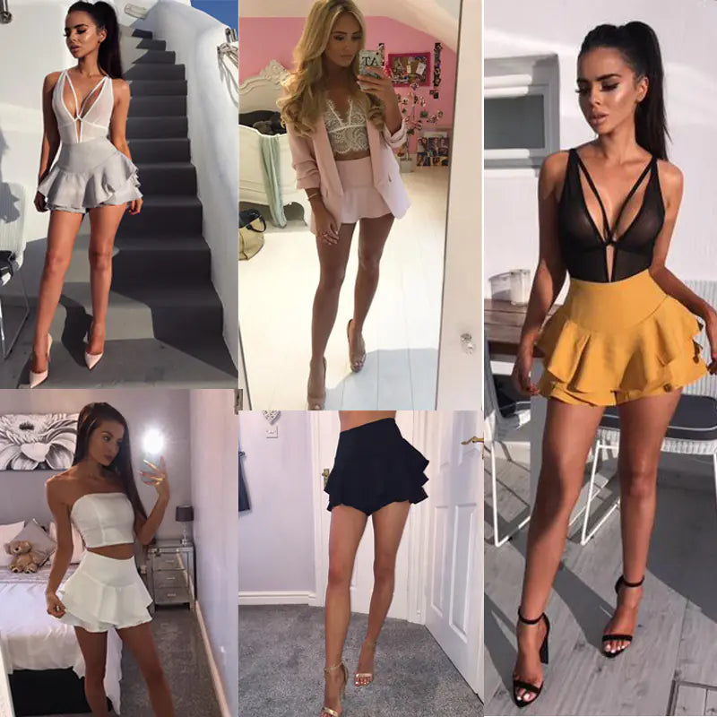 Ruffled Pencil Skirt and Bodycon Midi Skirt