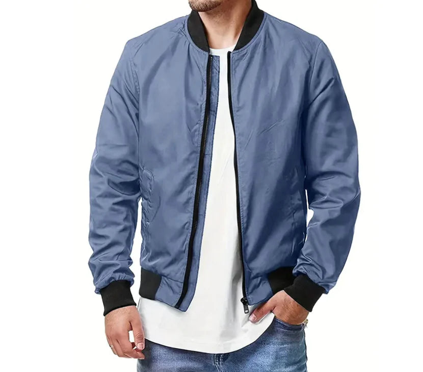 Men's Oversized Bomber Jacket for Spring and Autumn