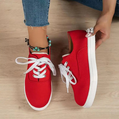 Trendy Breathable Canvas Shoes for Women in Candy Colors
