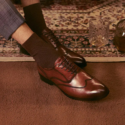 נעלי עסקים רשמיות מעור פרה לגברים