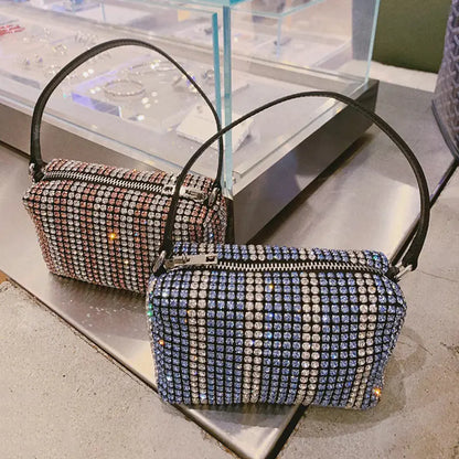 Diamond-Studded Single Shoulder Tote Bag for Women