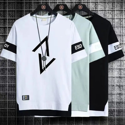 2024 Men's Korean Fashion Summer Short Sleeve T-Shirts