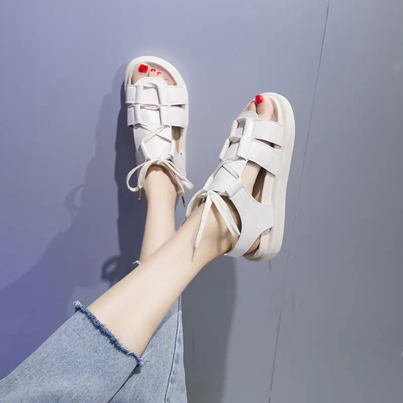 Summer Flat Roman Shoes for Women - Niche Sports Style