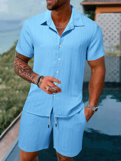 Men's Summer Casual Shirt & Shorts Set