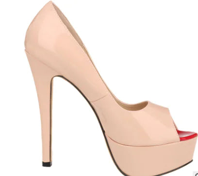 New Summer Autumn Nude Color High Heel Bridal Shoes