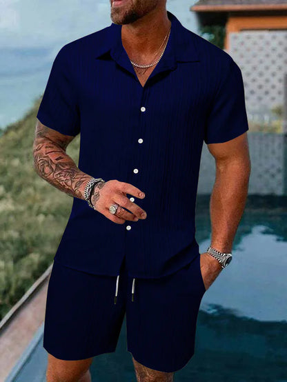 Men's Summer Casual Shirt & Shorts Set