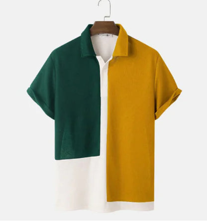 Versatile Casual Men's Shirt in Polyester Spandex