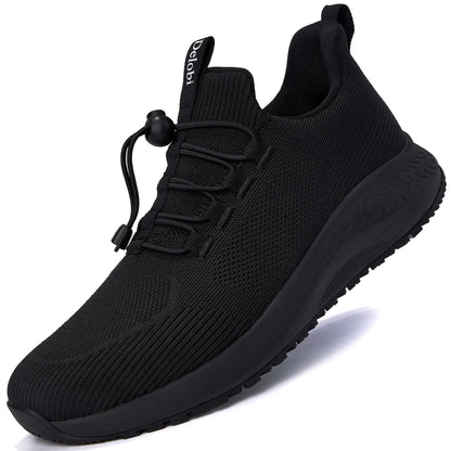 AEHAO נעליים נגד החלקה לנשים, נעלי עבודה עמידות למים, נעלי ספורט למסעדות או שירותי מזון, נעלי הליכה קלות ונושמות, למטבח ולמסעדה, שחור 7.5