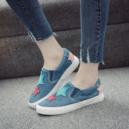 Canvas Slip-On Shoes for Students - Flat Casual Style