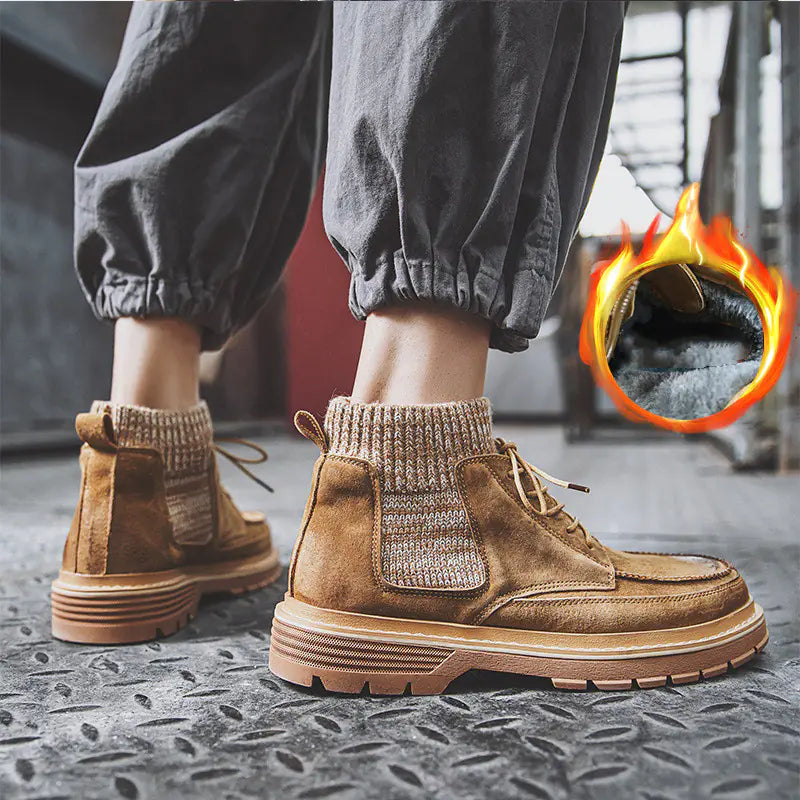 Men's High-Top Leather Martin Military Boots