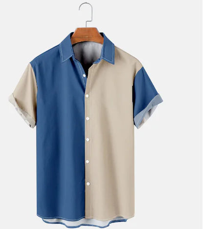 Versatile Casual Men's Shirt in Polyester Spandex