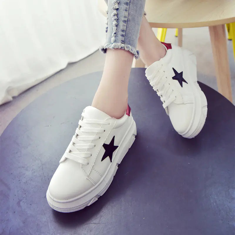 Low Top Flat Shoes, Korean Style, Cross Strap Design