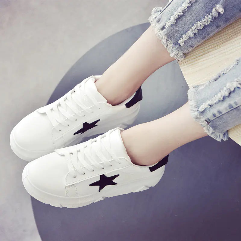 Low Top Flat Shoes, Korean Style, Cross Strap Design