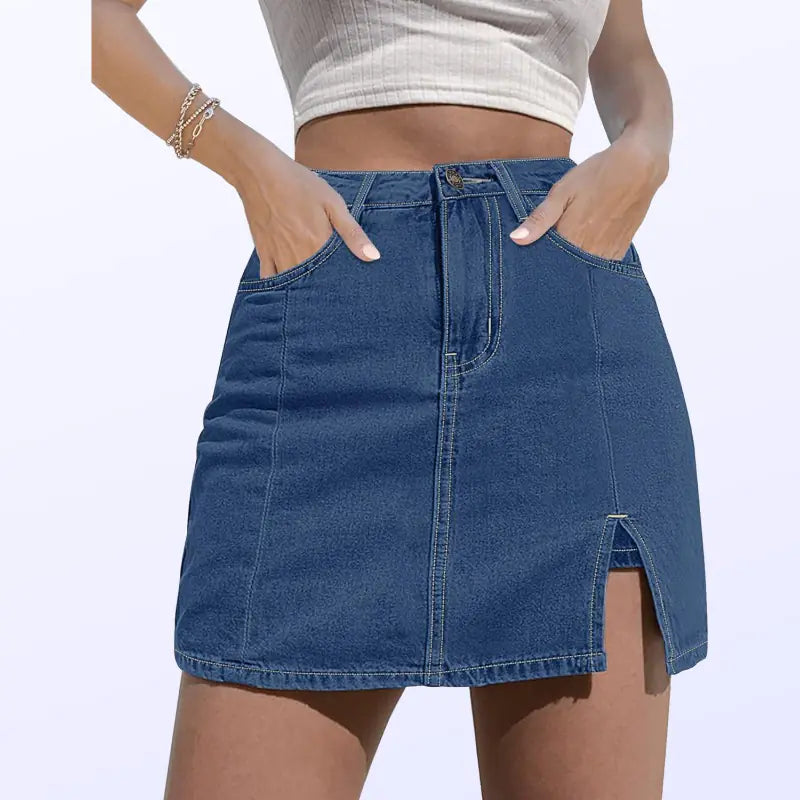 High-Grade Short Denim Skirt