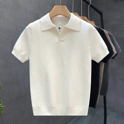 Thin Knitted Polo Shirt