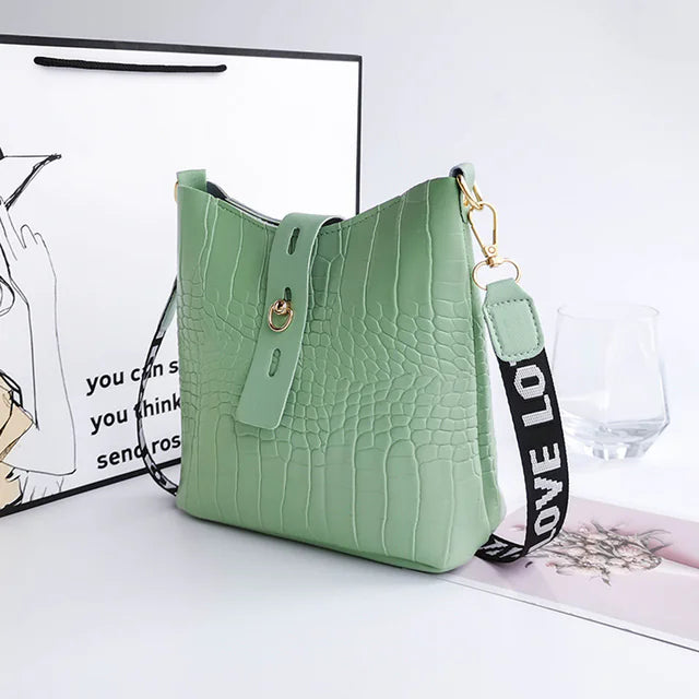 Luxury Crocodile Leather Crossbody Bag for Women